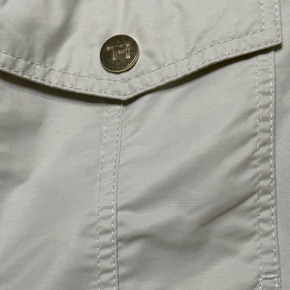 Womens Tommy Hilfiger Windbreaker Tan Beige Jacket Coat Small Lightweight Lined - Picture 3 of 7